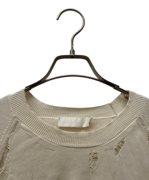 ALEXANDER McQUEEN（アレキサンダーマックイーン）ALEXANDER McQUEEN (アレキサンダーマックイーン) コットンシルク スカルニット アイボリー サイズ:Lの古着・服飾アイテム