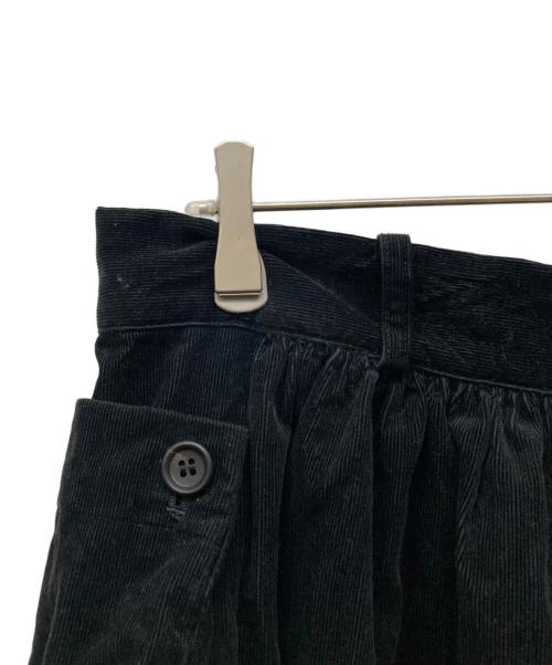 Y's（ワイズ）Y's (ワイズ) サイドポケットコーデュロイスカート ブラック サイズ:２の古着・服飾アイテム