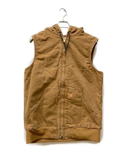 CarHartt（カーハート）CarHartt (カーハート) フーデッドアクティブベスト ブラウン サイズ:Mの古着・服飾アイテム