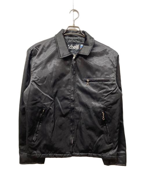 Schott（ショット）Schott (ショット) ナイロンシングルライダースジャケット ブラック サイズ:Mの古着・服飾アイテム