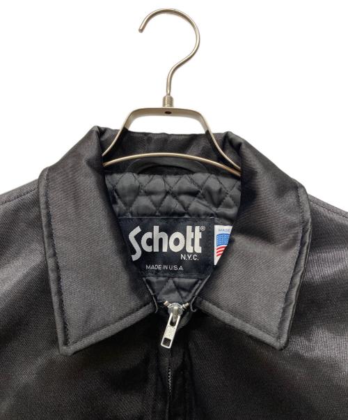 Schott（ショット）Schott (ショット) ナイロンシングルライダースジャケット ブラック サイズ:Mの古着・服飾アイテム