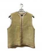 UNUSEDアンユーズド）の古着「ムートンボアベスト」｜ベージュ