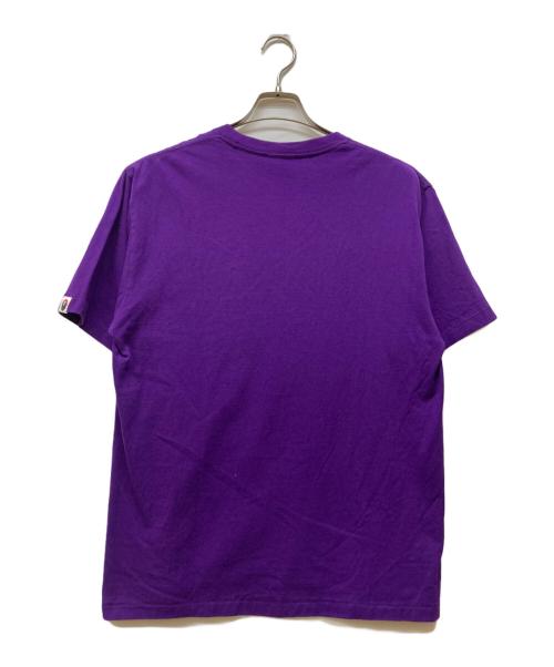 A BATHING APE（アベイシングエイプ）A BATHING APE (アベイシングエイプ) CROSSBONE ONE POINT TEE パープル サイズ:Lの古着・服飾アイテム