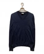 MONCLERモンクレール）の古着「MAGLIA TRICOT SCOLLO A V」｜ネイビー