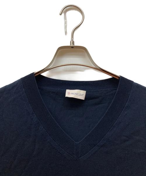 MONCLER（モンクレール）MONCLER (モンクレール) MAGLIA TRICOT SCOLLO A V ネイビー サイズ:Mの古着・服飾アイテム