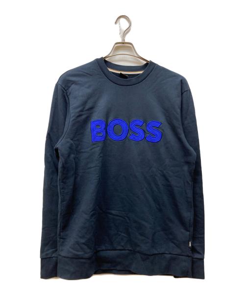 HUGO BOSS（ヒューゴ ボス）HUGO BOSS (ヒューゴ ボス) スウェットシャツ ネイビー×ブルー サイズ:Lの古着・服飾アイテム