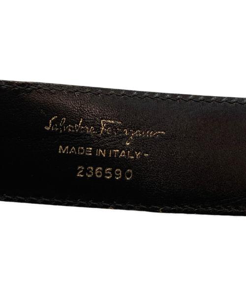Salvatore Ferragamo（サルヴァトーレ フェラガモ）Salvatore Ferragamo (サルヴァトーレ フェラガモ) ミニガンチーニ レザーベルト ブラックの古着・服飾アイテム