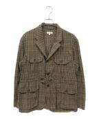 Engineered Garmentsエンジニアドガーメンツ）の古着「Folk Jacket-Cotton Madras Check」｜グリーン