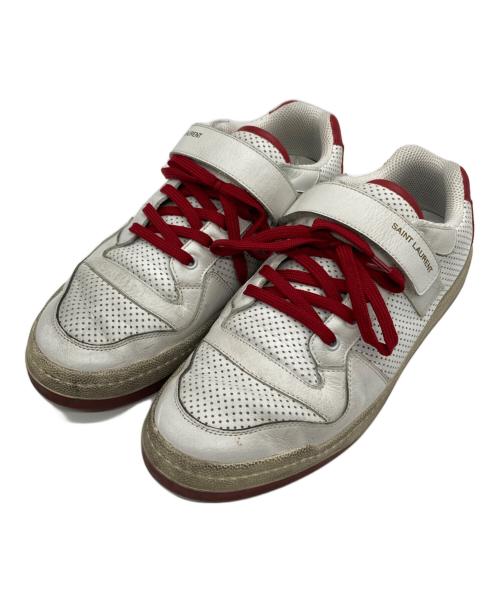 Saint Laurent Paris（サンローランパリ）Saint Laurent Paris (サンローランパリ) パンチングローカットスニーカー ホワイト サイズ:43の古着・服飾アイテム
