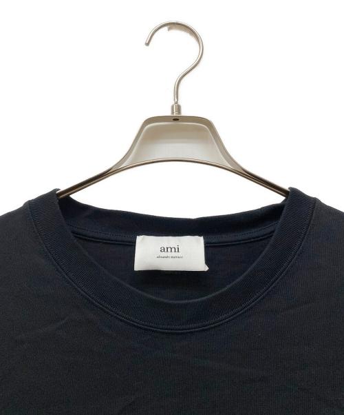 ami（アミ）ami (アミ) RED AMI DE COEUR TSHIRT ブラック サイズ:Lの古着・服飾アイテム