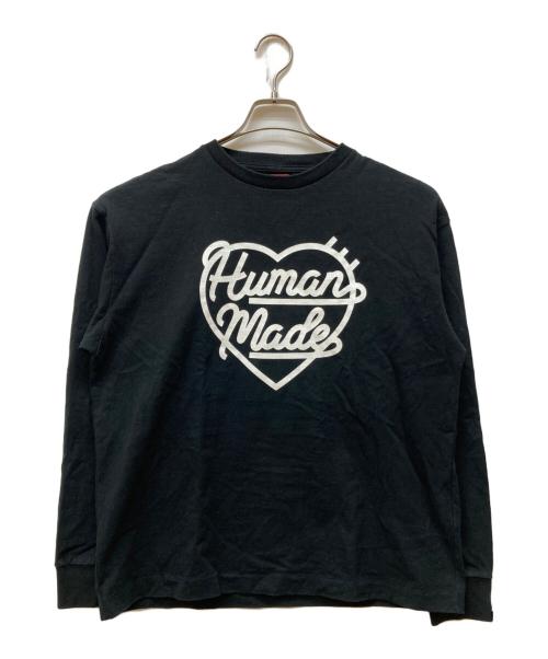 HUMAN MADE（ヒューマンメイド）HUMAN MADE (ヒューマンメイド) 22AW HEART L/S T-SHIRT ブラック サイズ:Ｍの古着・服飾アイテム