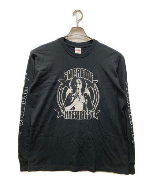 SUPREME（シュプリーム）Supreme (シュプリーム) Hysteric Glamour (ヒステリックグラマー) 21SS Hysteric Glamour LS TEE ブラック×シルバー サイズ:Mの古着・服飾アイテム