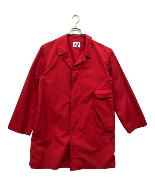 lololike（ロロライク）lololike (ロロライク) ステンカラーコート レッド サイズ:Mの古着・服飾アイテム