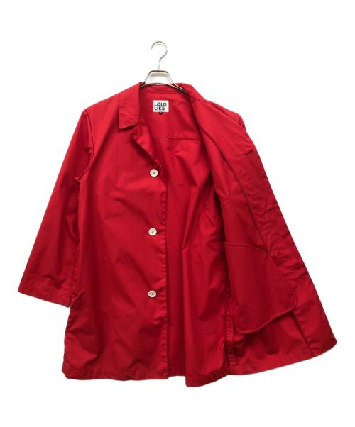 lololike（ロロライク）lololike (ロロライク) ステンカラーコート レッド サイズ:Mの古着・服飾アイテム