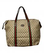 GUCCIグッチ）の古着「GGスプリーム オールドボストンバッグ」｜ブラウン