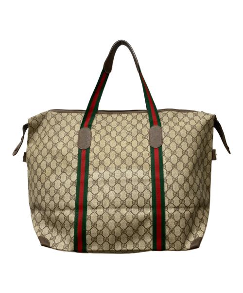 GUCCI（グッチ）GUCCI (グッチ) GGスプリーム オールドボストンバッグ ブラウンの古着・服飾アイテム