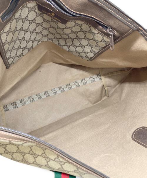 GUCCI（グッチ）GUCCI (グッチ) GGスプリーム オールドボストンバッグ ブラウンの古着・服飾アイテム