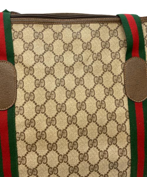 GUCCI（グッチ）GUCCI (グッチ) GGスプリーム オールドボストンバッグ ブラウンの古着・服飾アイテム