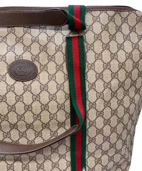 GUCCI（グッチ）GUCCI (グッチ) GGスプリーム オールドボストンバッグ ブラウンの古着・服飾アイテム