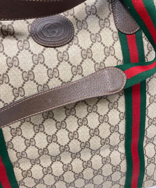 GUCCI（グッチ）GUCCI (グッチ) GGスプリーム オールドボストンバッグ ブラウンの古着・服飾アイテム