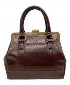 ANNA SUIアナスイ）の古着「バタフライモチーフがま口ハンドバッグ」｜ブラウン