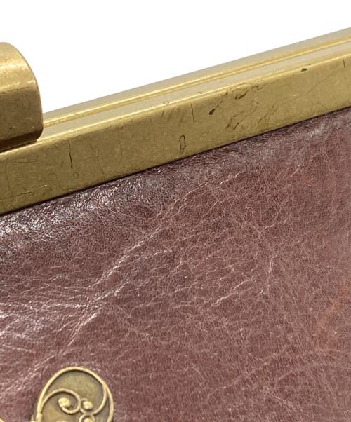 ANNA SUI（アナスイ）ANNA SUI (アナスイ) バタフライモチーフがま口ハンドバッグ ブラウンの古着・服飾アイテム