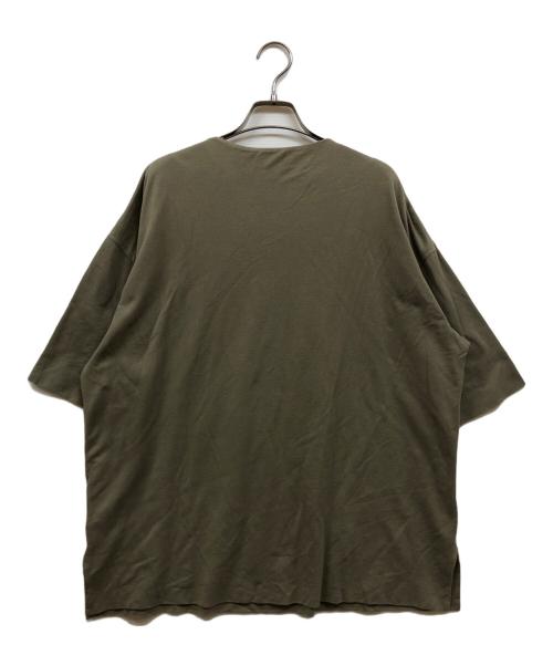 AURALEE（オーラリー）AURALEE (オーラリー) HIGH GAUGE PIQUE DOUBLE CLOTH HENLEY NECK カーキ サイズ:4の古着・服飾アイテム