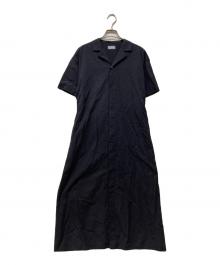 MACKINTOSH PHILOSOPHY GREY LABEL（マッキントッシュ フィロソフィー グレーレーベル）の古着「コットンボイルベルテッドワンピース」｜ネイビー