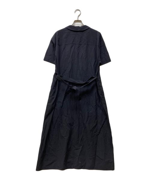 MACKINTOSH PHILOSOPHY GREY LABEL（マッキントッシュ フィロソフィー グレーレーベル）MACKINTOSH PHILOSOPHY GREY LABEL (マッキントッシュ フィロソフィー グレーレーベル) コットンボイルベルテッドワンピース ネイビー サイズ:２の古着・服飾アイテム
