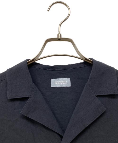 MACKINTOSH PHILOSOPHY GREY LABEL（マッキントッシュ フィロソフィー グレーレーベル）MACKINTOSH PHILOSOPHY GREY LABEL (マッキントッシュ フィロソフィー グレーレーベル) コットンボイルベルテッドワンピース ネイビー サイズ:２の古着・服飾アイテム