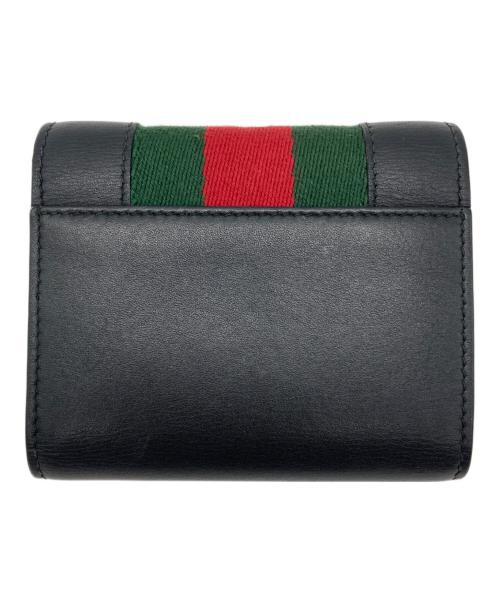 GUCCI（グッチ）GUCCI (グッチ) シルヴィ コンパクトウォレット ブラックの古着・服飾アイテム