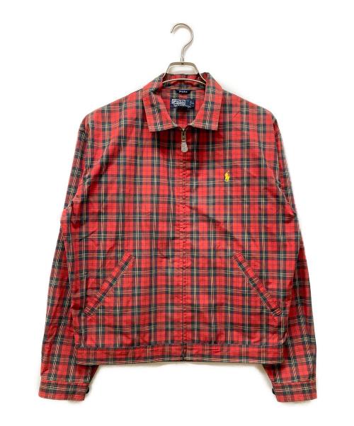 POLO RALPH LAUREN（ポロ・ラルフローレン）POLO RALPH LAUREN (ポロ・ラルフローレン) タータンチェック スイングトップ レッド サイズ:Mの古着・服飾アイテム