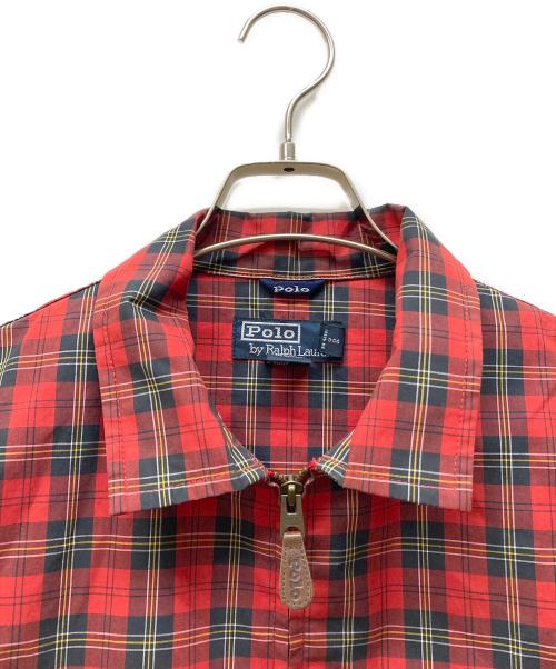 POLO RALPH LAUREN（ポロ・ラルフローレン）POLO RALPH LAUREN (ポロ・ラルフローレン) タータンチェック スイングトップ レッド サイズ:Mの古着・服飾アイテム