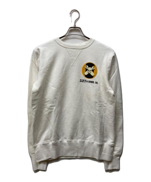 BUZZ RICKSON'S（バズリクソンズ）Buzz Rickson's (バズリクソンズ) セットイン クルーネック スウェットシャツ ホワイト サイズ:Mの古着・服飾アイテム