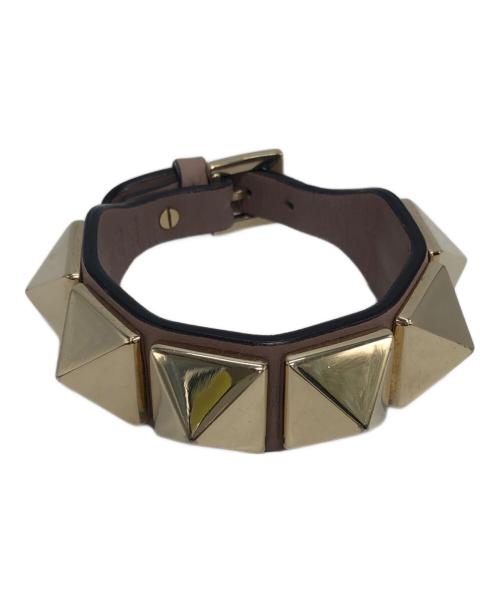 VALENTINO（ヴァレンティノ）VALENTINO (ヴァレンティノ) ロックスタッズブレスレット パープルの古着・服飾アイテム