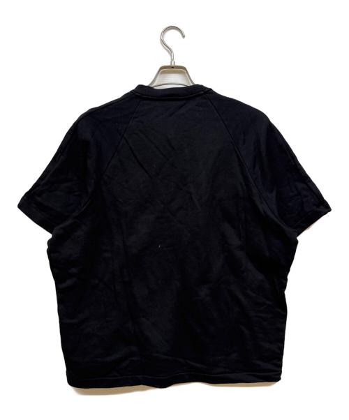 JIL SANDER（ジルサンダー）JIL SANDER (ジルサンダー) アシンメトリーボタン ショートスリーブスウェット ブラック サイズ:XSの古着・服飾アイテム