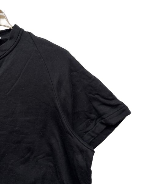 JIL SANDER（ジルサンダー）JIL SANDER (ジルサンダー) アシンメトリーボタン ショートスリーブスウェット ブラック サイズ:XSの古着・服飾アイテム