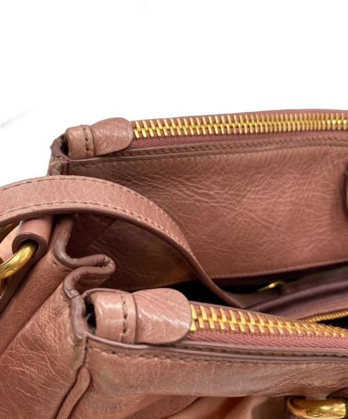 MIU MIU（ミュウミュウ）MIU MIU (ミュウミュウ) ヴィッテロ 2WAY バッグ ピンクの古着・服飾アイテム