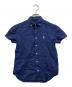 POLO RALPH LAUREN（ポロ・ラルフローレン）の古着「パフスリーブボタンダウンリネンシャツ」｜ネイビー