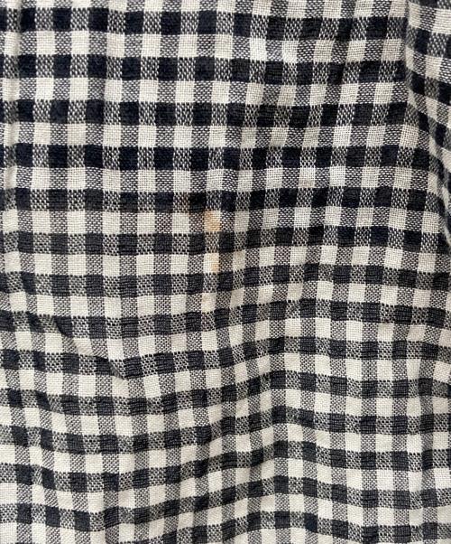 BEARDSLEY（ビアズリー）BEARDSLEY (ビアズリー) 麻混ギンガムブラウス ブラック サイズ:Fの古着・服飾アイテム