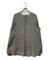 BEARDSLEY (ビアズリー) 麻混ギンガムブラウス ブラック サイズ:F：6000円