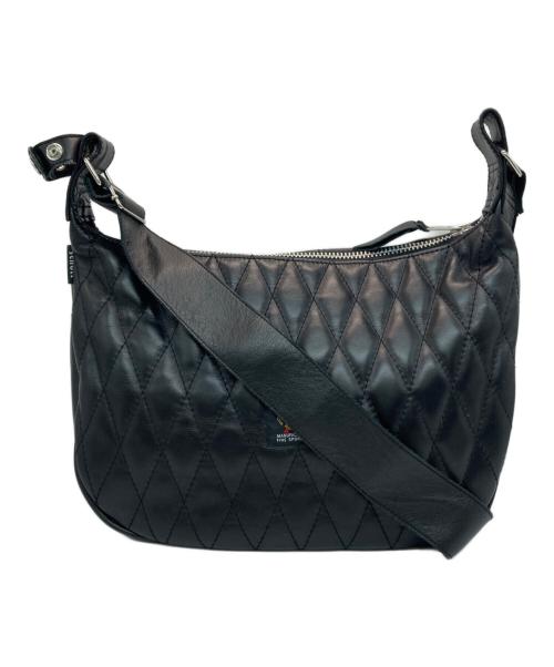 Schott（ショット）Schott (ショット) PADDED LEATHER BANANA BAG ブラックの古着・服飾アイテム