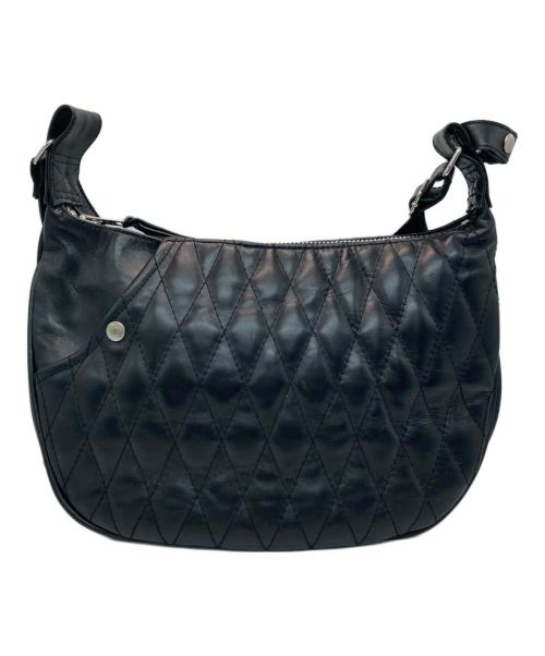 Schott（ショット）Schott (ショット) PADDED LEATHER BANANA BAG ブラックの古着・服飾アイテム