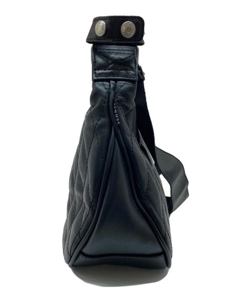 Schott（ショット）Schott (ショット) PADDED LEATHER BANANA BAG ブラックの古着・服飾アイテム