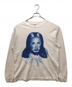 SAINT MICHAEL×BORN RAISEDセントマイケル×ボーンレイズド）の古着「B&R L/S TEE」｜ホワイト×ブルー