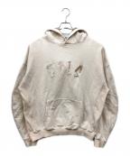 CVTVLISTカタリスト）の古着「FLEECE ARCHED LOGO USUAL HOODIE」｜アイボリー