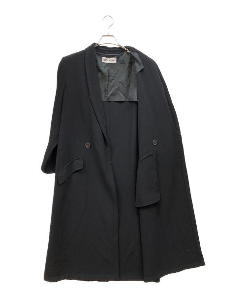 ISSEY MIYAKE（イッセイミヤケ）ISSEY MIYAKE (イッセイミヤケ) オールドショールカラーコート ブラック サイズ:Ｍの古着・服飾アイテム