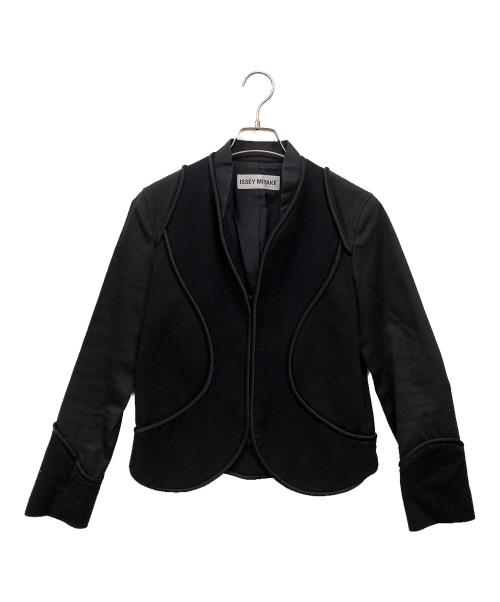 ISSEY MIYAKE（イッセイミヤケ）ISSEY MIYAKE (イッセイミヤケ) チャイナボタン パイピングジャケット ブラック サイズ:SIZE 2の古着・服飾アイテム