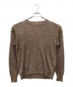 ISSEY MIYAKEイッセイミヤケ）の古着「アーカイブコットンリネンニット」｜ブラウン×オリーブ