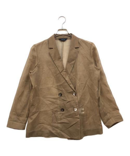 allureville（アルアバイル）allureville (アルアバイル) シアーオーガンジージャケット ブラウン サイズ:2の古着・服飾アイテム